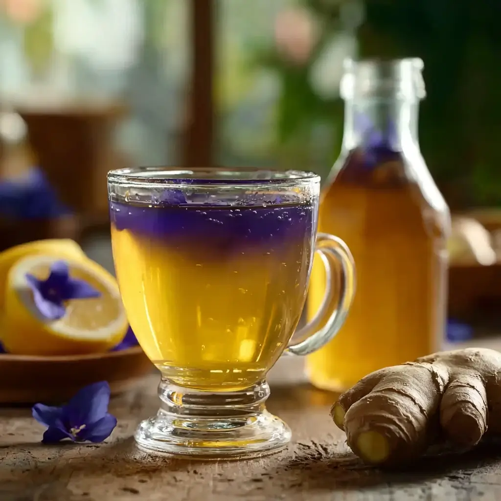 Brazilian Mounjaro detox drink with ginger and lemon