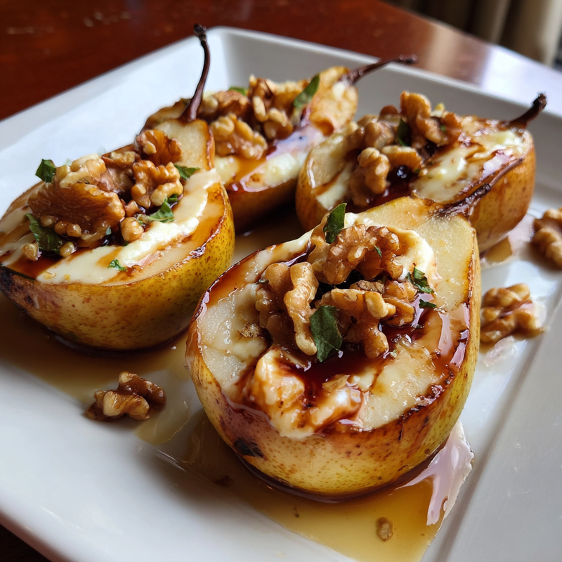 Baked Pears with Brie and Walnuts: A Heavenly Appetizer
