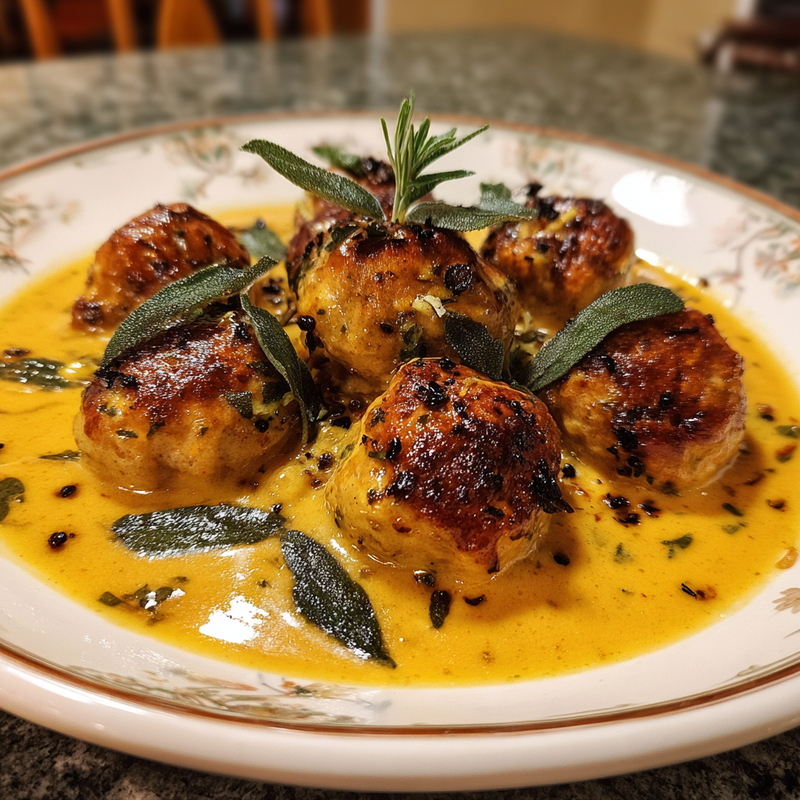 Turkey Meatballs in Pumpkin Sage Sauce: Fall's Coziest Dinner