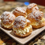 Eggnog Cream Puffs: Festive Holiday Dessert Magic