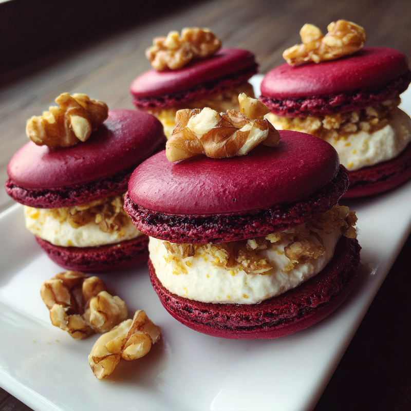 How to Make Savory Beet Macarons with Goat Cheese Crunch