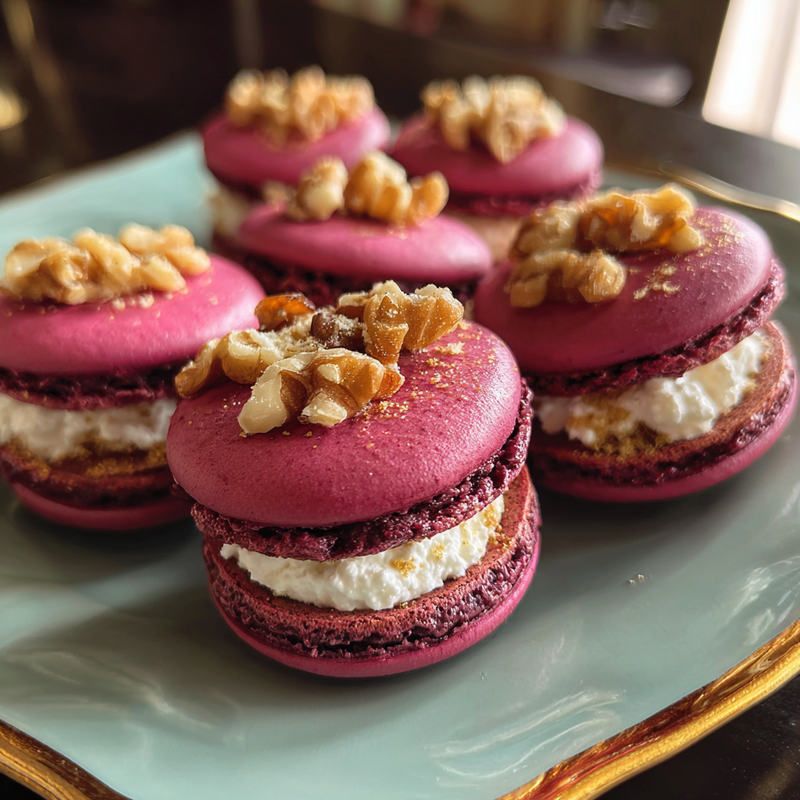 How to Make Savory Beet Macarons with Goat Cheese Crunch