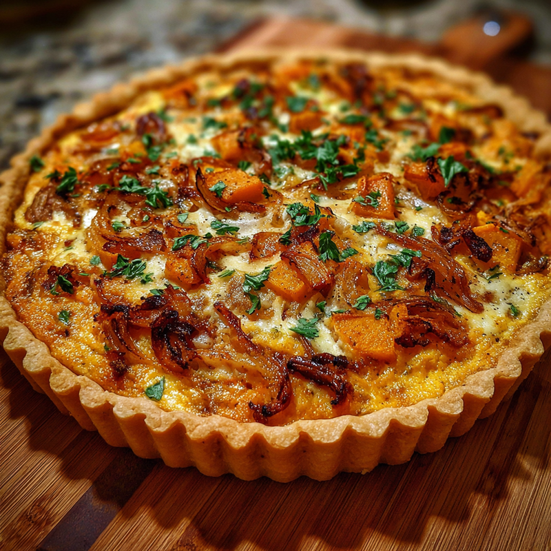 Caramelized Onion Butternut Squash Tart: A Seasonal Delight