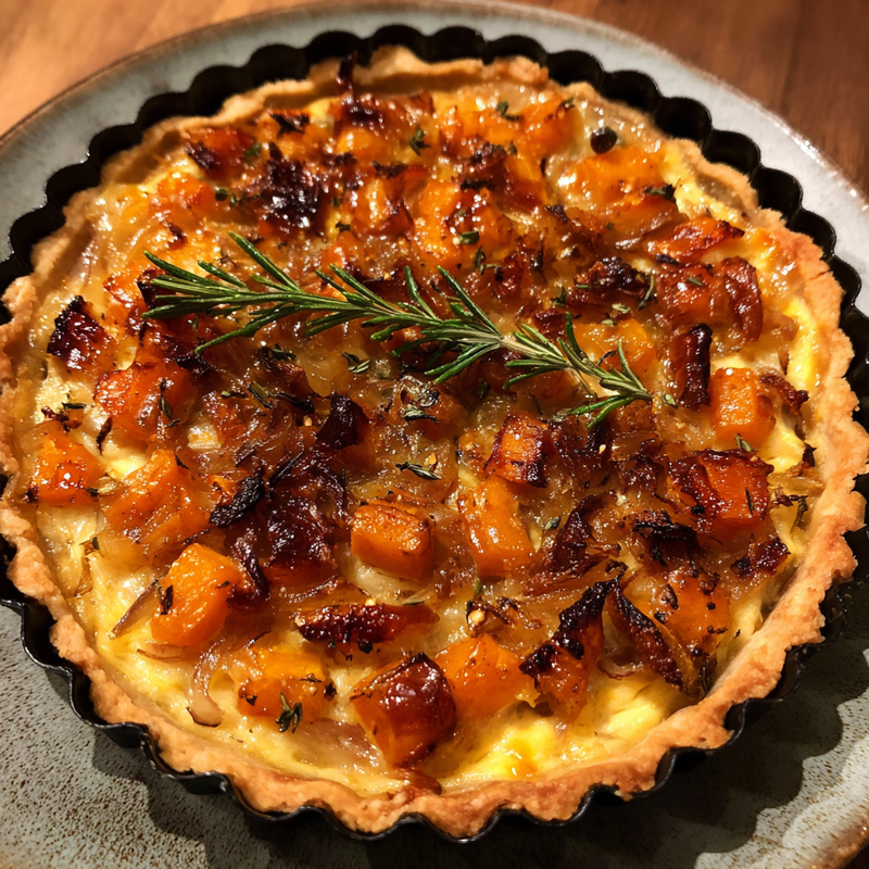 Caramelized Onion Butternut Squash Tart: A Seasonal Delight