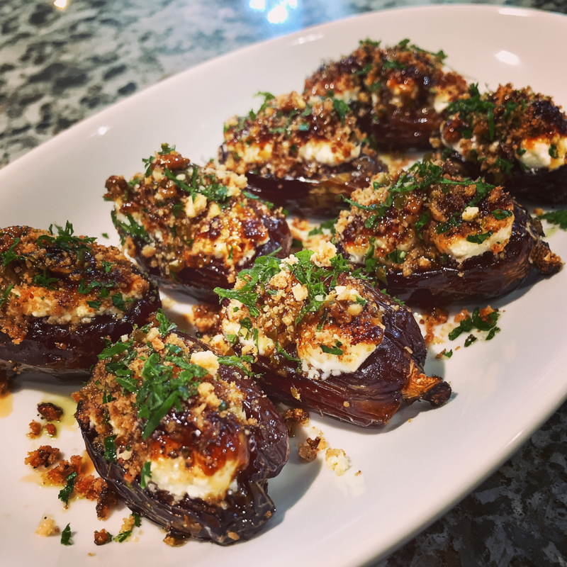 Feta-Parmesan Roasted Dates: Easy Appetizer Magic!