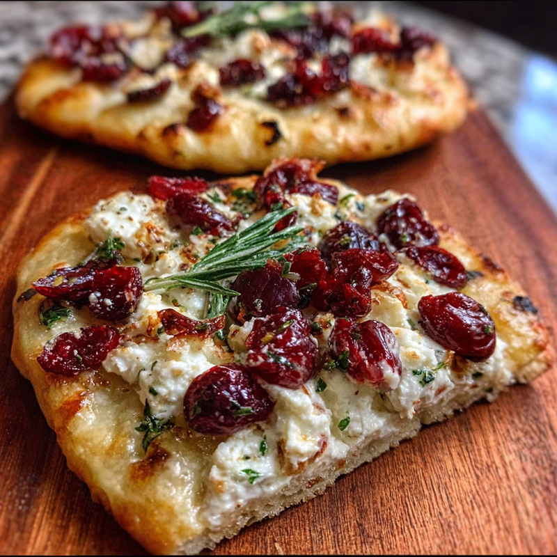 Roasted Cranberry and Goat Cheese Flatbread: A Taste Sensation!