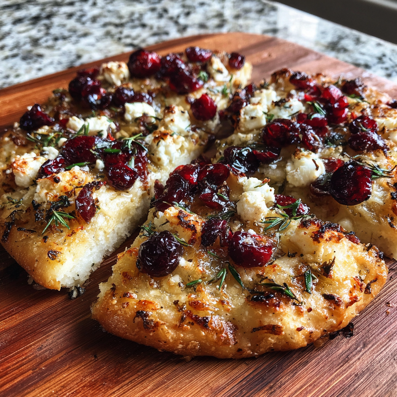 Roasted Cranberry and Goat Cheese Flatbread: A Taste Sensation!