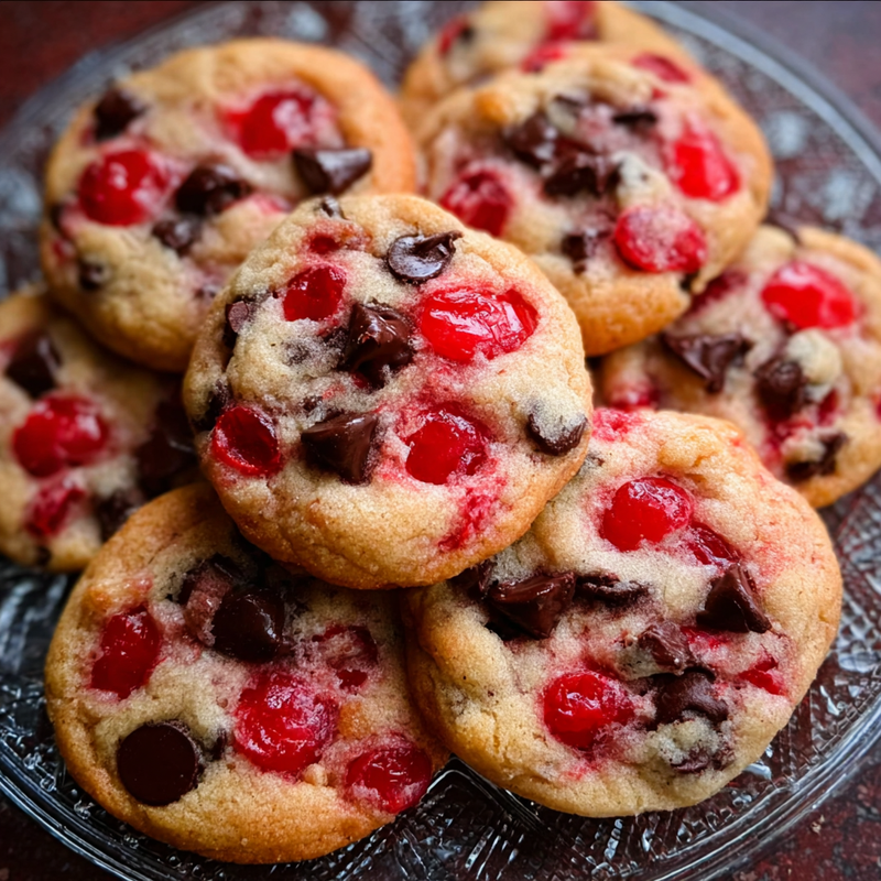 Maraschino Cherry Chocolate Chip Cookies: Sweet Surprise Baking!
