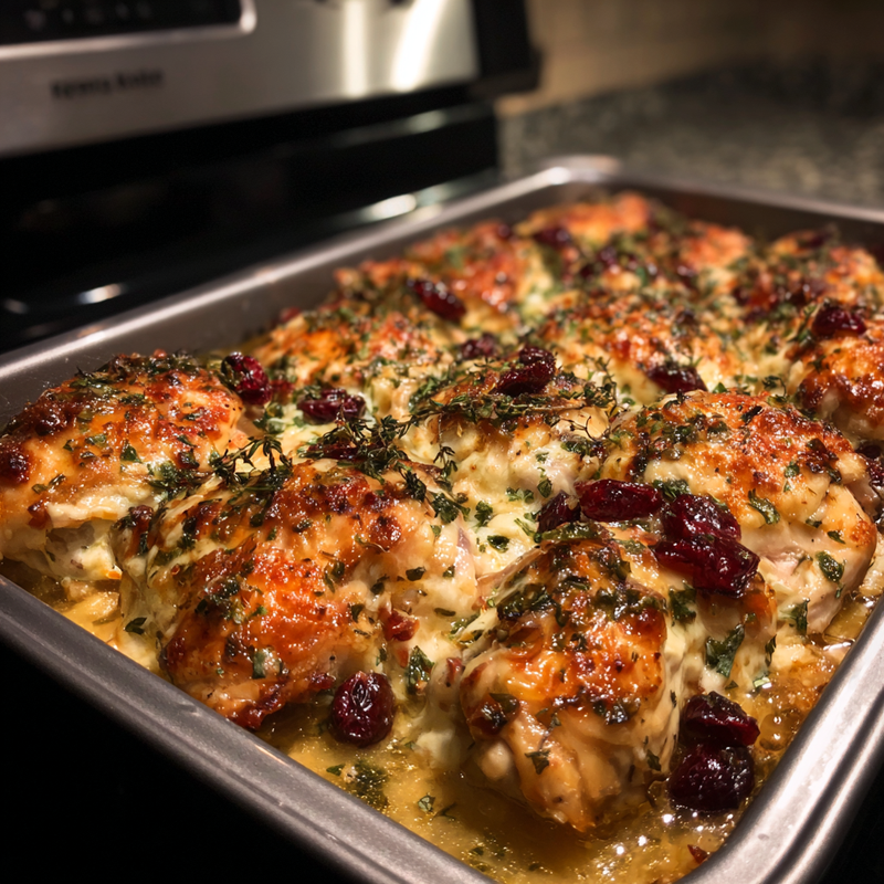 Honey Cranberry Chicken Bake: Sweet & Savory Meal Magic!