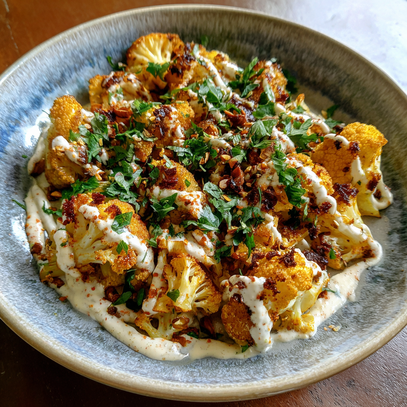 Moroccan Cauliflower with Tahini-Honey: The Best Way to Spice Up Dinner