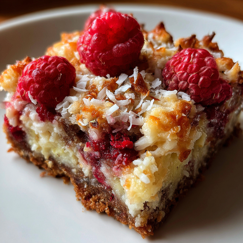 Raspberry Coconut Magic Bars: The Best Heavenly Treat