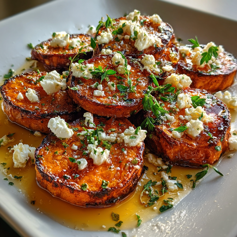 How to Make Roasted Sweet Potato Rounds with Honey & Feta 6 How to Make Roasted Sweet Potato Rounds with Honey & Feta