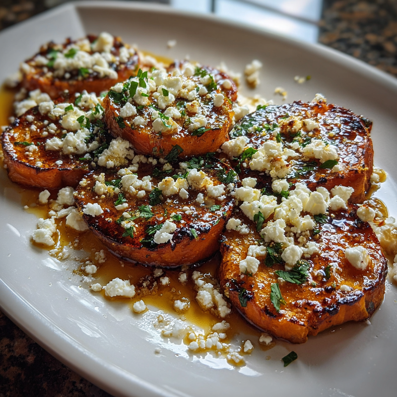 How to Make Roasted Sweet Potato Rounds with Honey & Feta 4 How to Make Roasted Sweet Potato Rounds with Honey & Feta