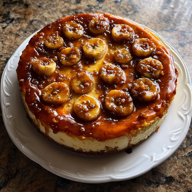 Caramelized Banana Cheesecake with Rum Glaze: The Best Dessert You'll Ever Make