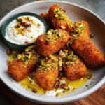 Sweet Potato Croquettes with Burrata Dip & Pistachio Crunch: The Best Side Dish 7 Sweet Potato Croquettes with Burrata Dip & Pistachio Crunch: The Best Side Dish
