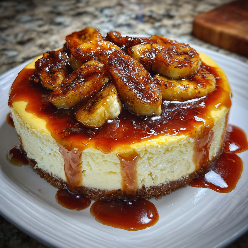 Caramelized Banana Cheesecake with Rum Glaze: The Best Dessert You'll Ever Taste
