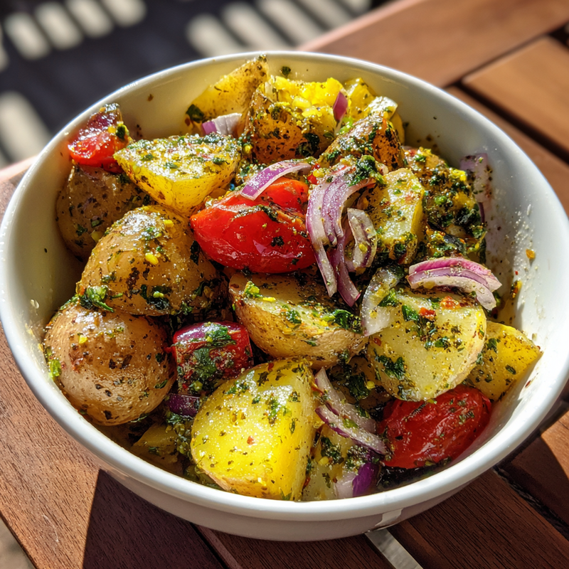 How to Make the Best Vibrant Greek Potato Salad with Herby Lemon Vinaigrette