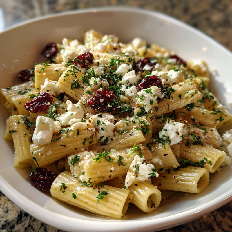 Why You'll Love This Creamy Feta and Cranberry Rigatoni Salad
