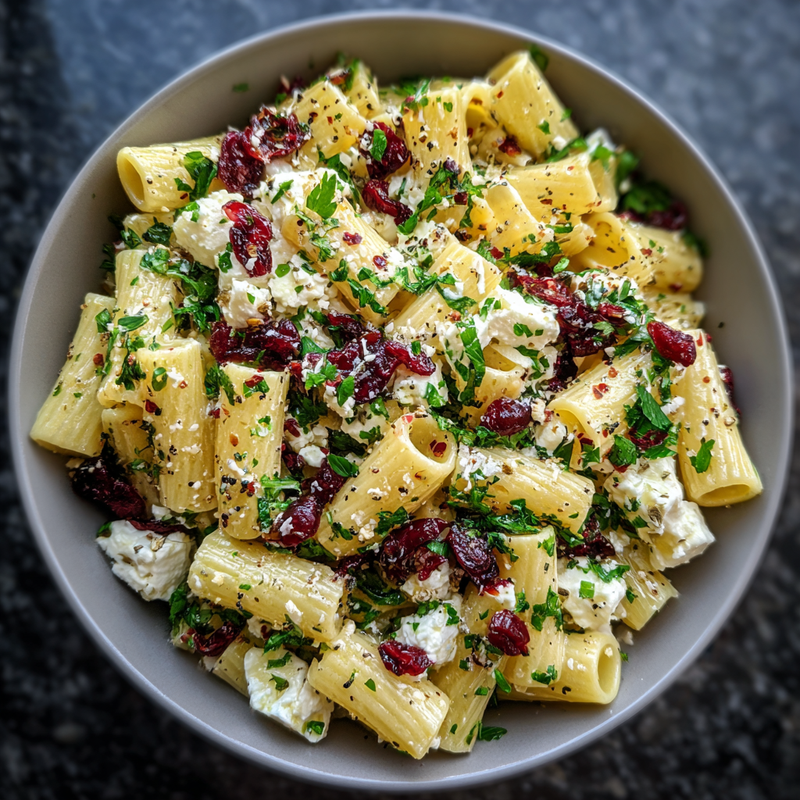 Why You'll Love This Creamy Feta and Cranberry Rigatoni Salad