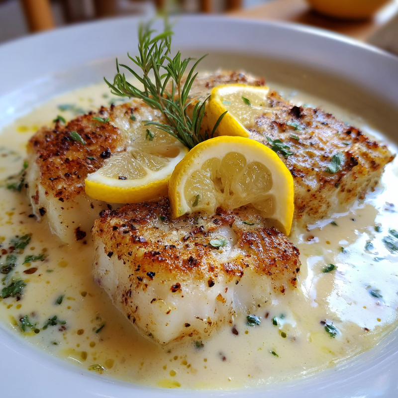 Title: Best Baked Cod in Coconut Lemon Cream Sauce for a Delicious Dinner