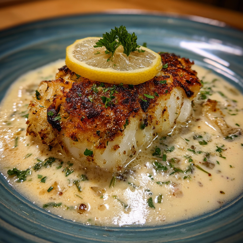 Title: Best Baked Cod in Coconut Lemon Cream Sauce for a Delicious Dinner