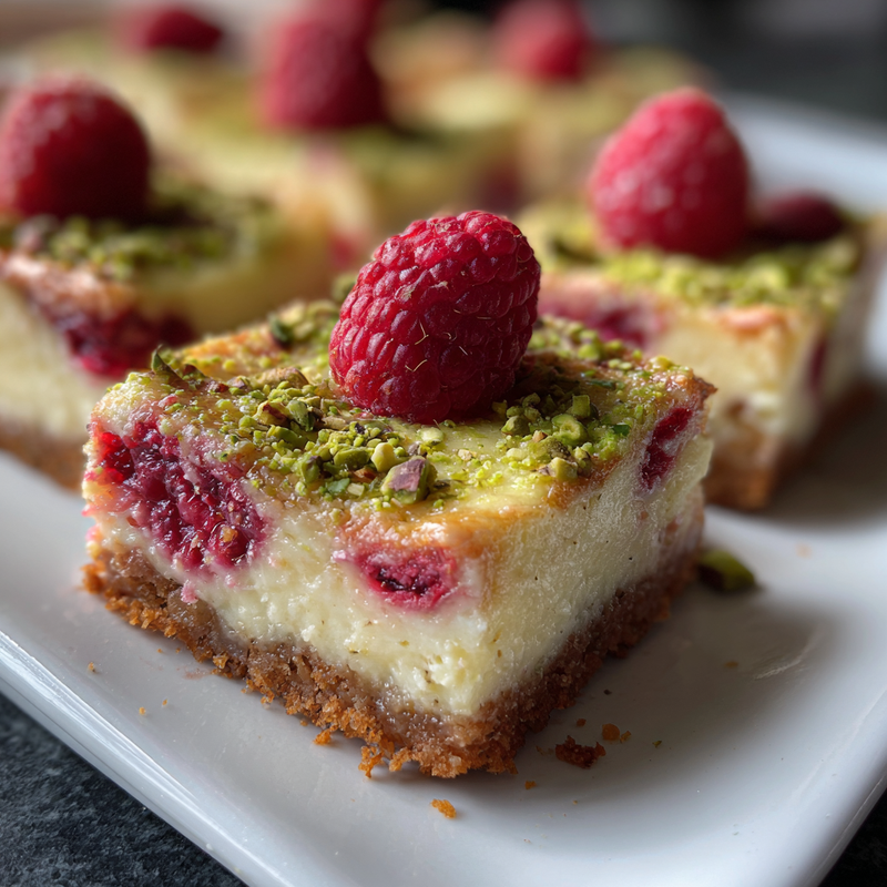 Raspberry Pistachio Cheesecake Bars: The Best Dessert Bars You'll Ever Make