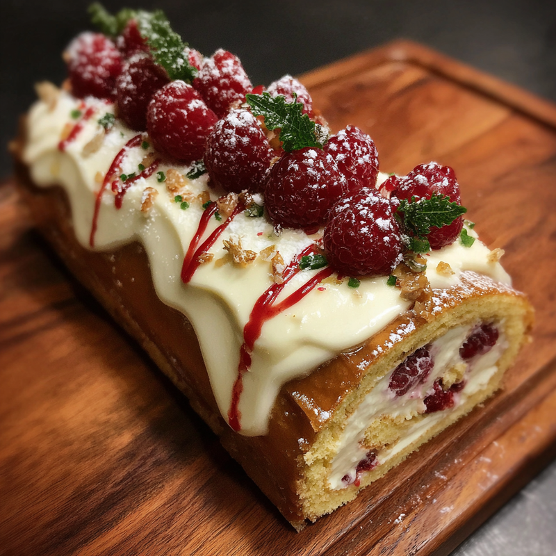 Easy White Chocolate Raspberry Yule Log Cake: The Best Holiday Dessert