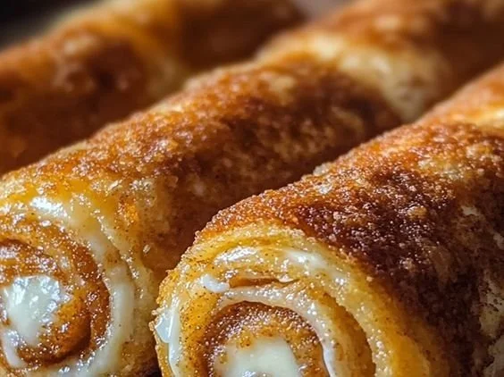 Crispy Keto Cinnamon Cream Cheese Roll Ups