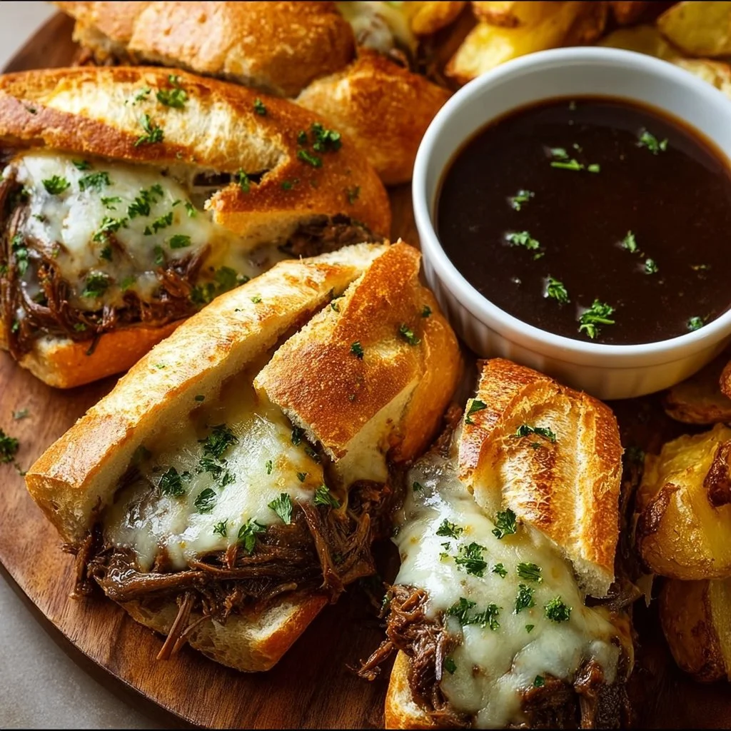 Crockpot French Dip Sandwiches