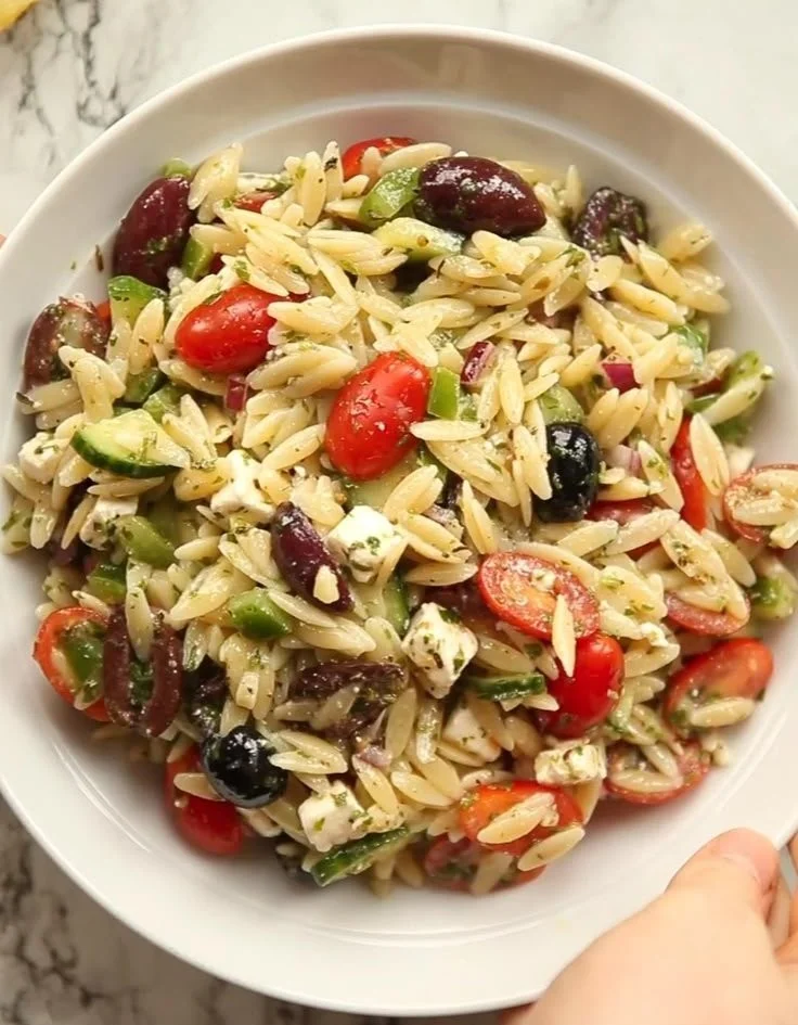 Greek Orzo Salad 4 Greek Orzo Salad