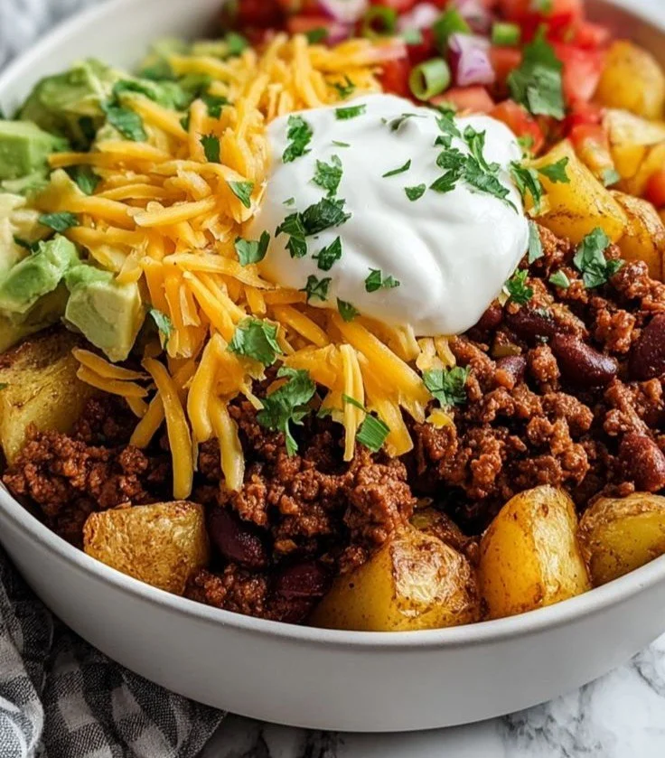 Loaded Potato Taco Bowl