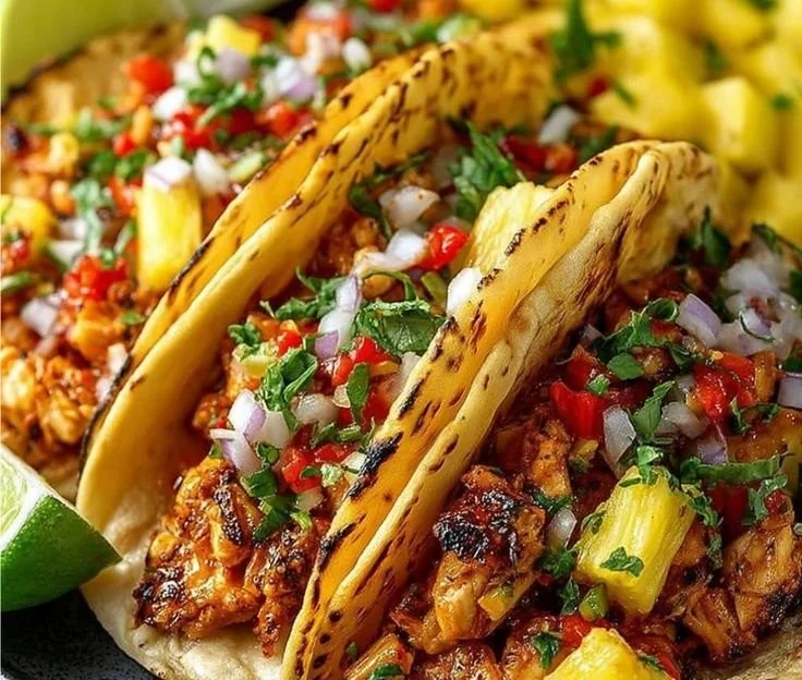 Pineapple Chicken Tacos 6 Pineapple Chicken Tacos