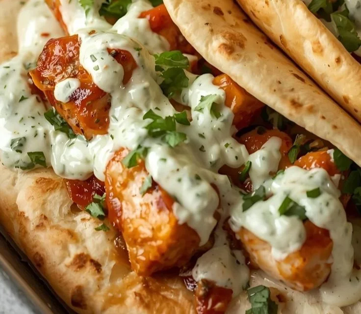 Sheet Pan Chicken Pitas with Herby Ranch