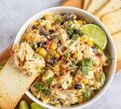 Colorful Southwest Chicken Salad with grilled chicken, corn, and avocado