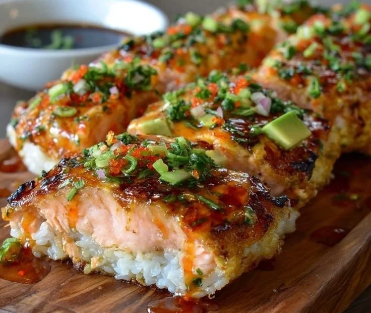 Spicy Salmon Sushi Bake Recipe