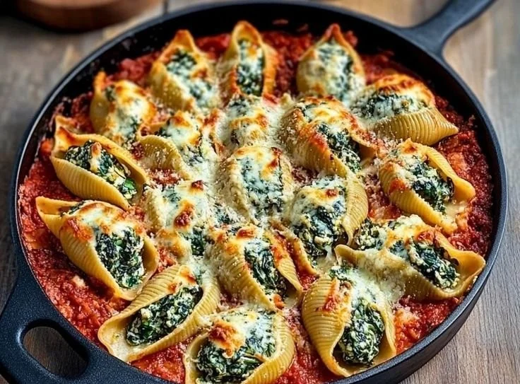 Spinach and Ricotta Stuffed Shells 6 Spinach and Ricotta Stuffed Shells