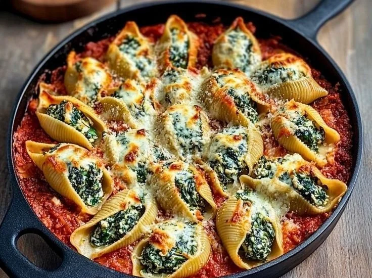 Spinach and Ricotta Stuffed Shells