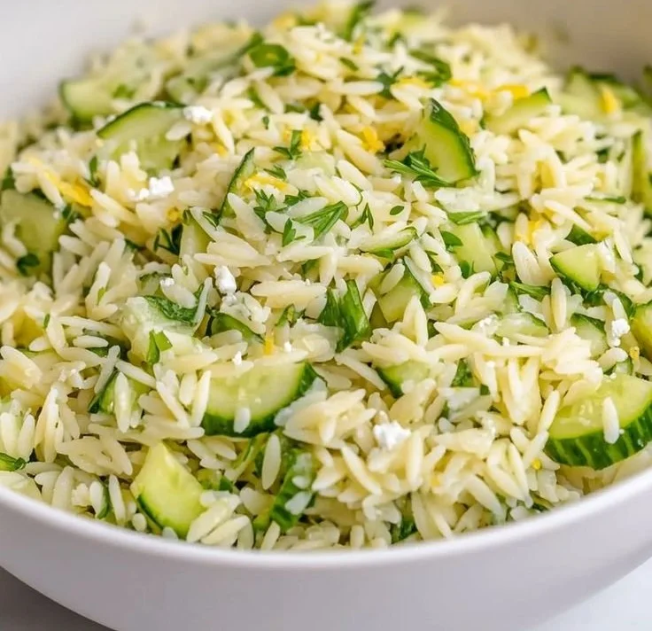 Zesty Cucumber Lemon Orzo Salad