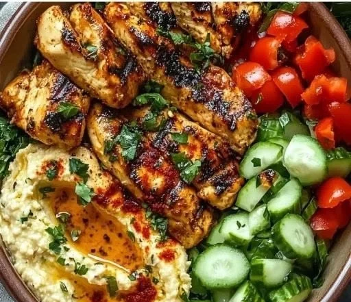 Zesty Lemon Chili Grilled Chicken Bowls