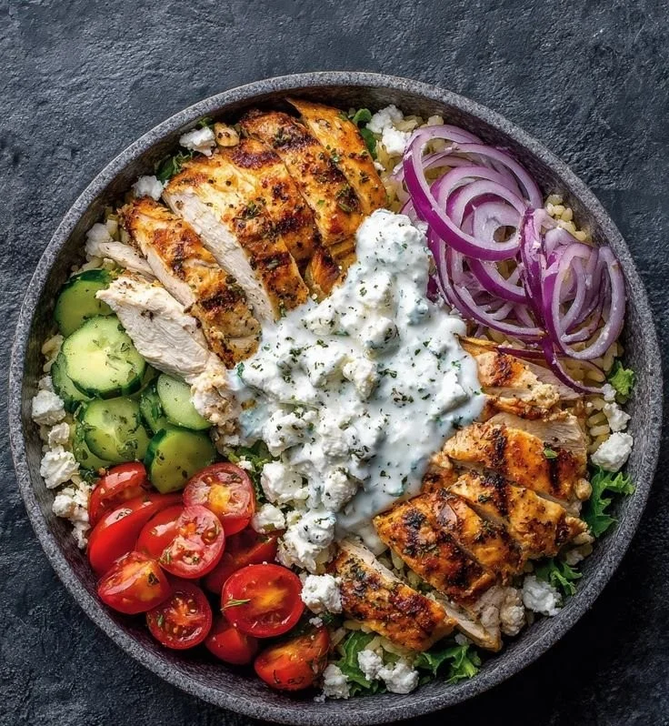 Authentic Greek Chicken Gyro Bowl