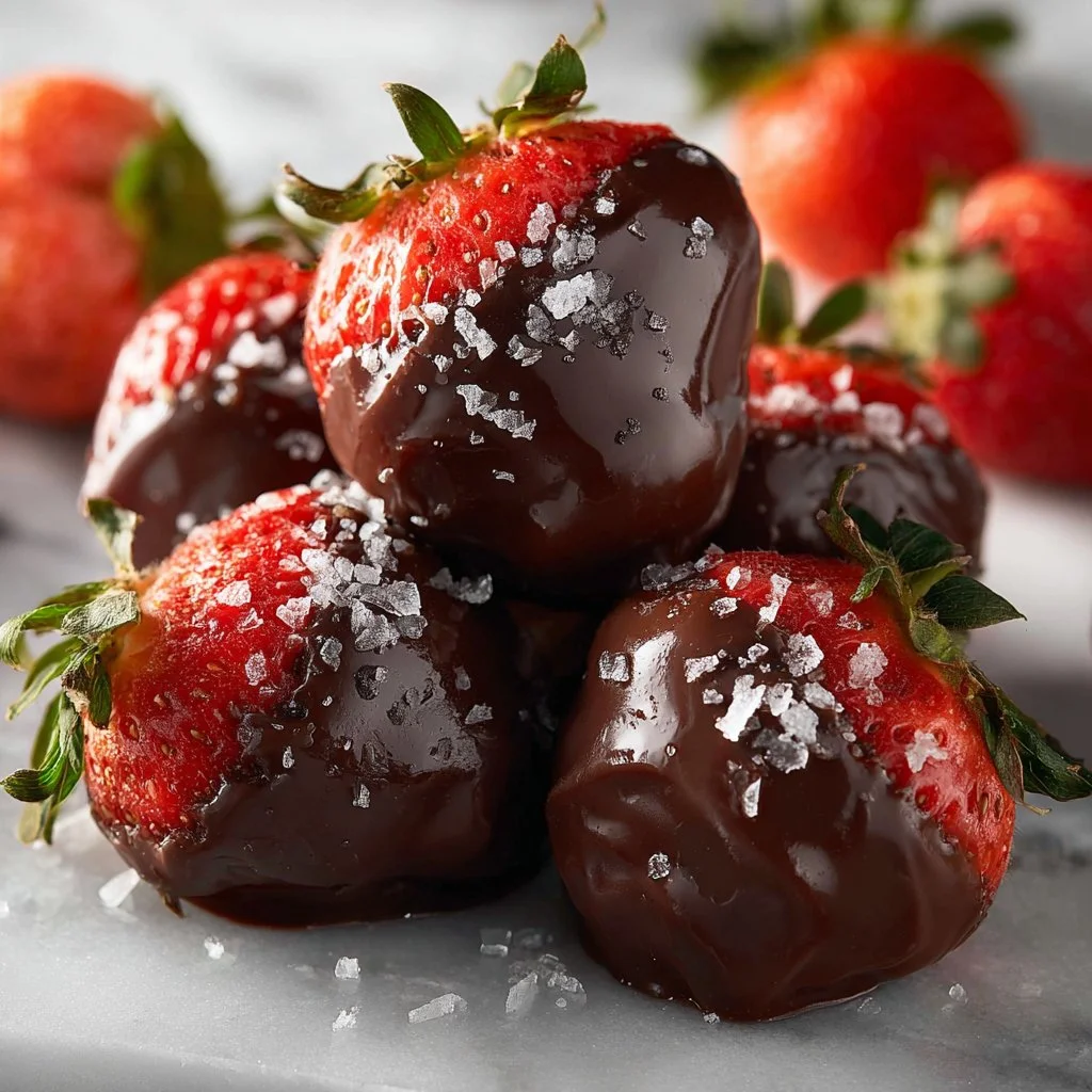 Chocolate strawberry frozen yogurt bites served in a bowl