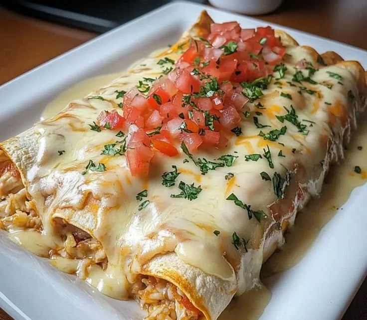 Creamy Cheese Chicken Enchiladas