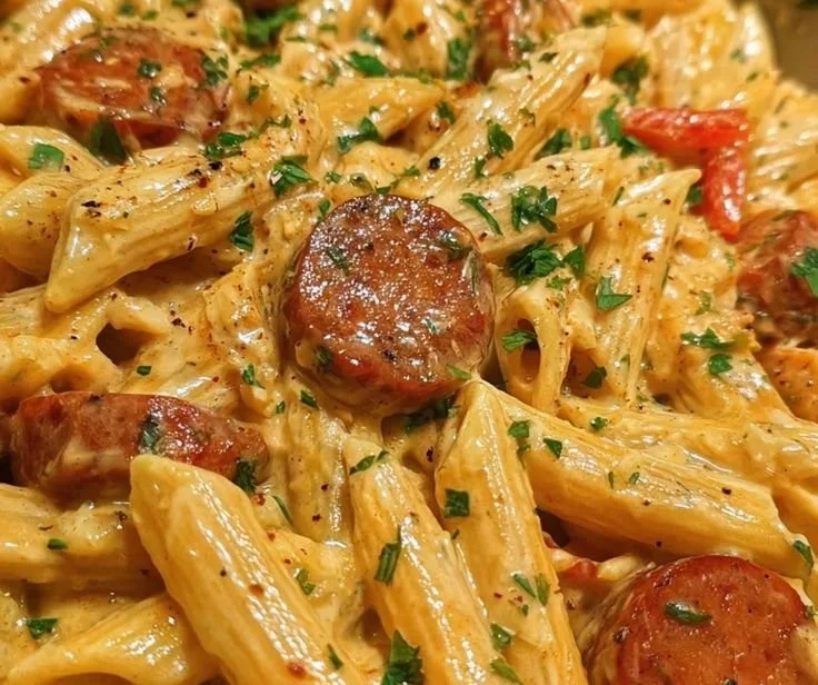 Creamy Spicy Cajun Sausage Pasta