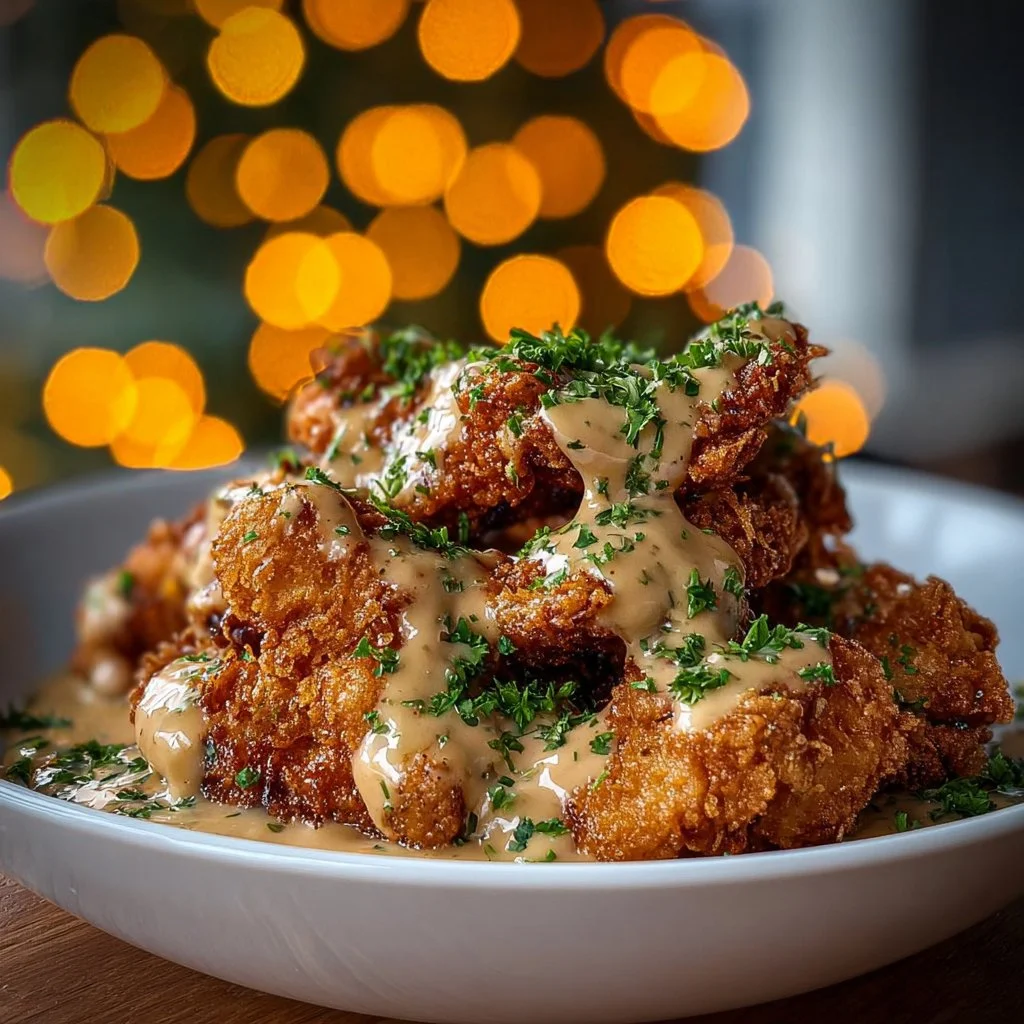 Crispy Parmesan Chicken with a Rich Garlic Sauce