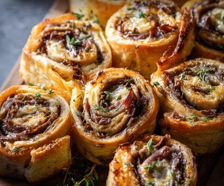 Easy French Dip Pinwheels 6 Easy French Dip Pinwheels