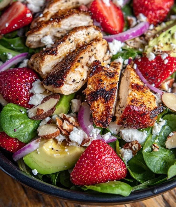 Fresh and Flavorful Strawberry Chicken Spinach Salad