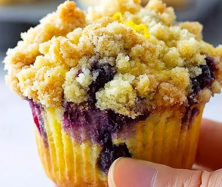 Greek Yogurt Lemon Blueberry Muffins