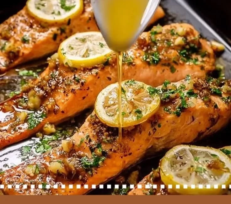 Honey Garlic Butter Baked Salmon