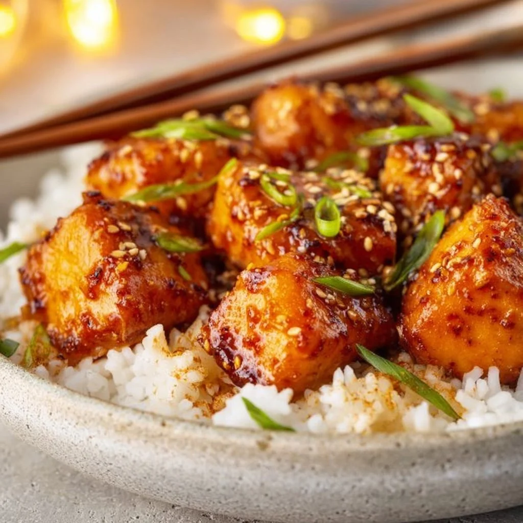 Honey Garlic Salmon Bites 5 Honey Garlic Salmon Bites