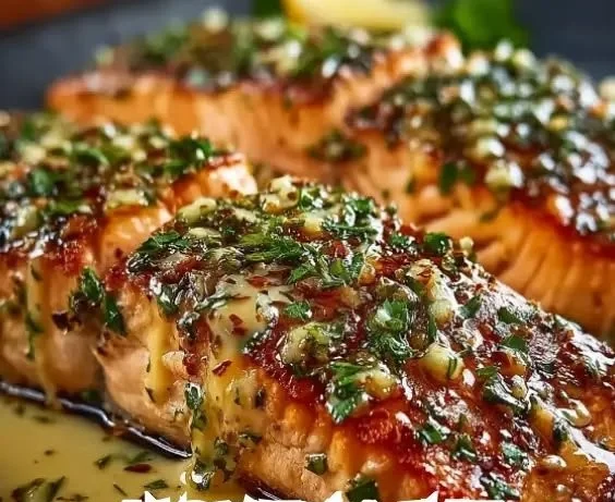 Honey-Lime Garlic Butter Baked Salmon